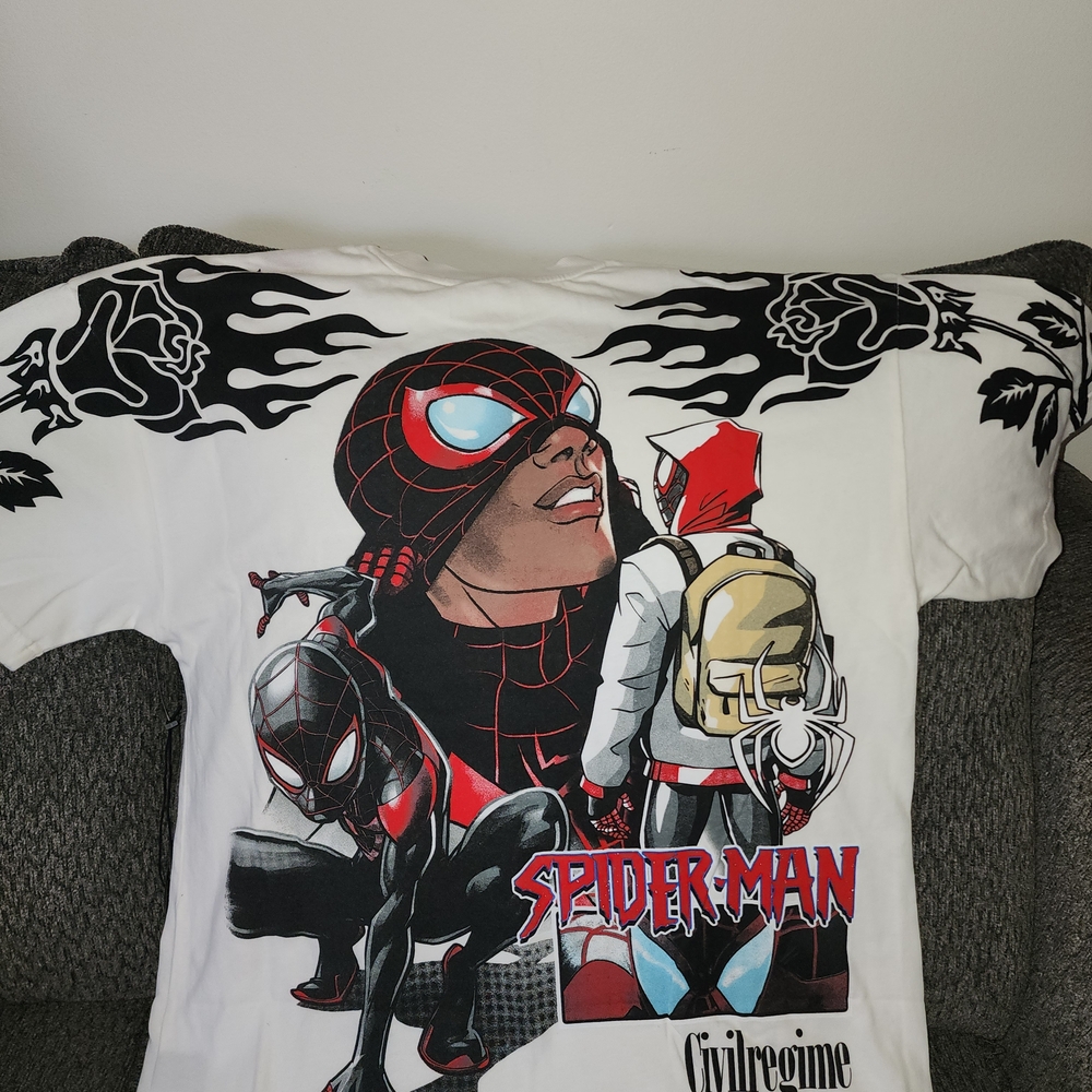 Civil Regime Spider-Man Graphic Tee - White
